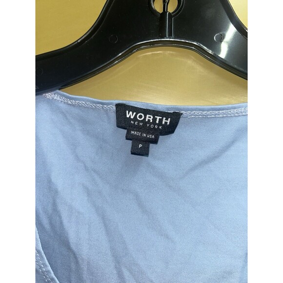 Worth New York Light Blue  Sleeveless Shirt - Petite - Picture 2 of 3